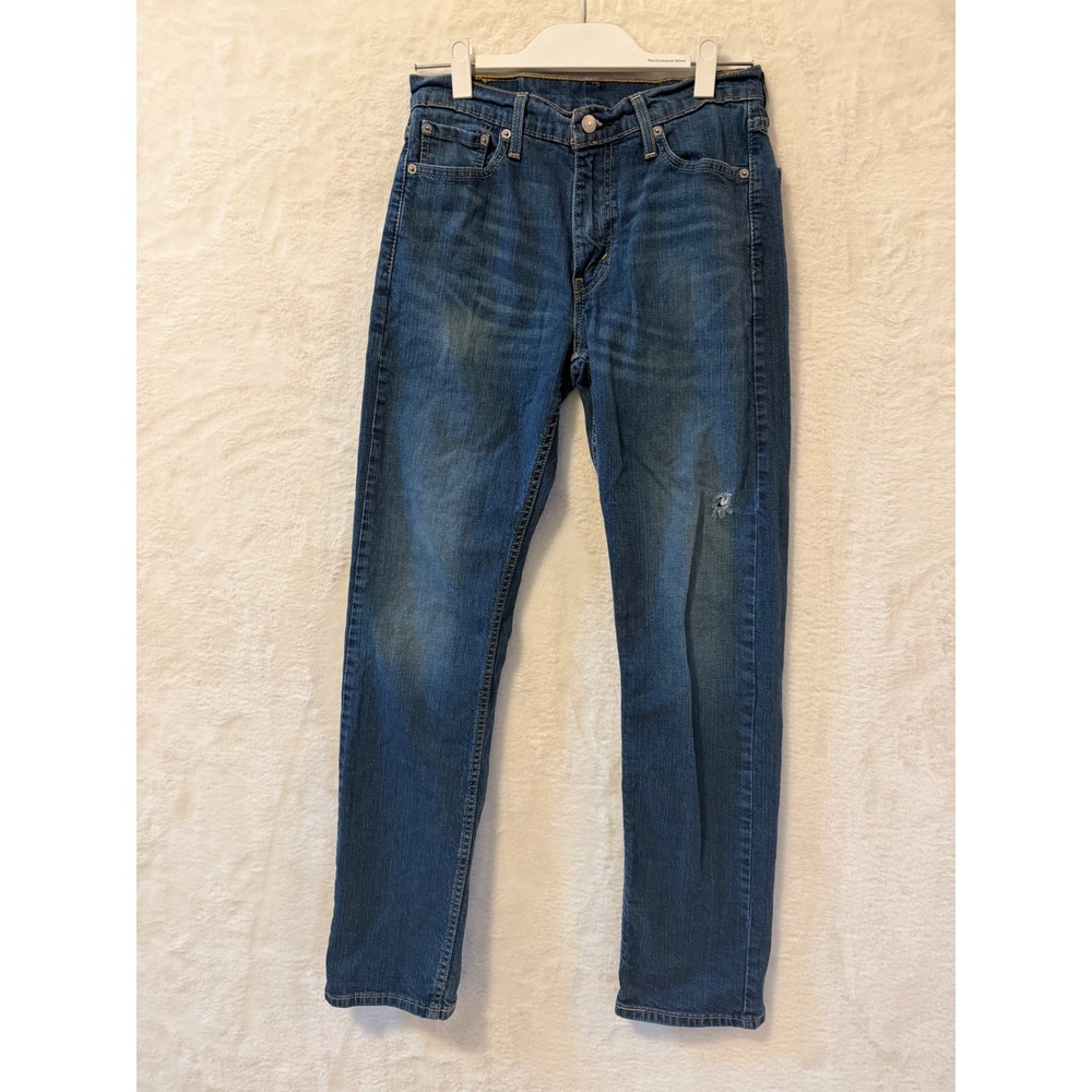 Levis 513 Slim Straight Jeans Mens 30x32 Blue Denim Medium Wash Stretch Pants